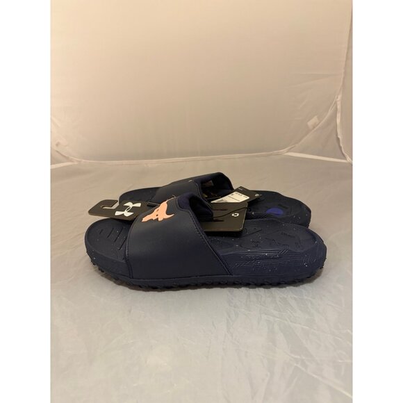 Under Armour project rock 3 SL blue pink slide mens shoes size 10 3026034 403